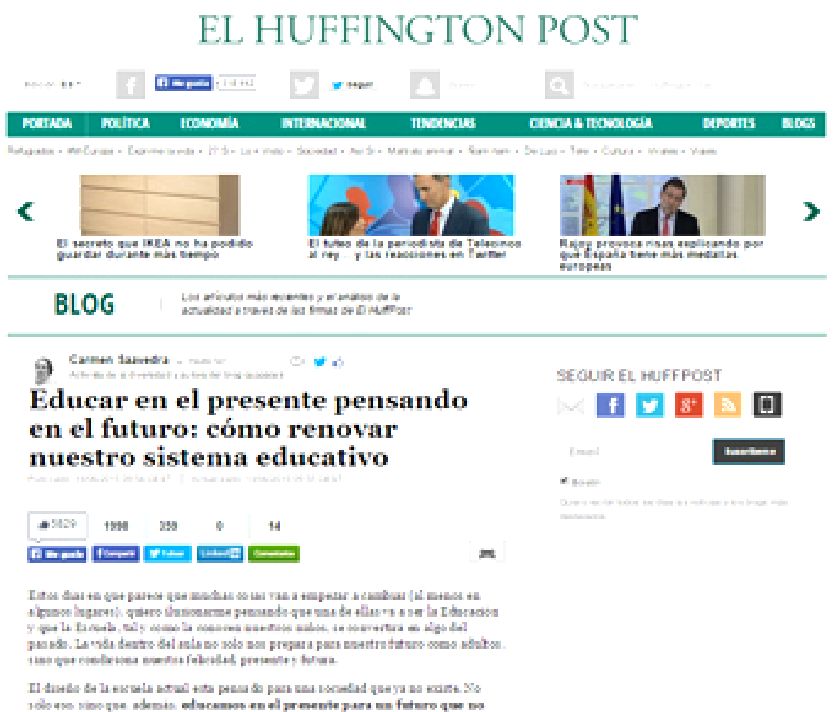 HUFFINTON POST educar en el presente