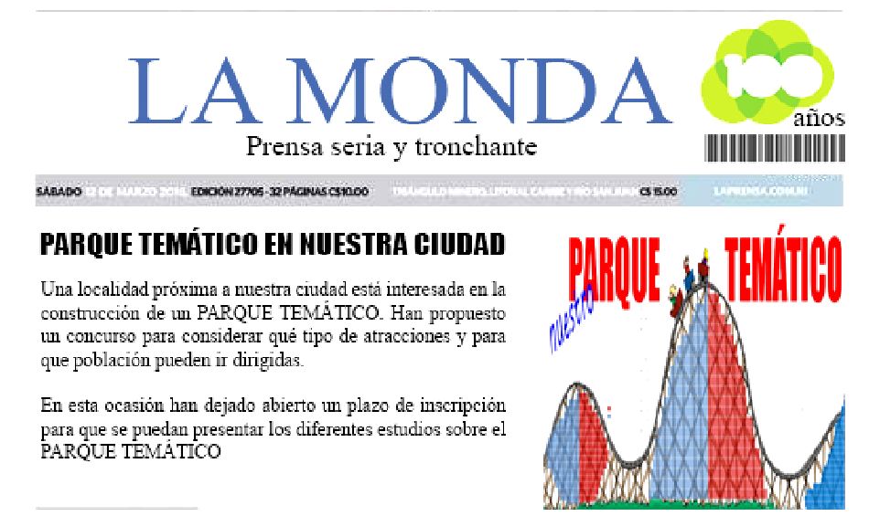 NUESTRO PARQUE TEMaTICO PRENSA